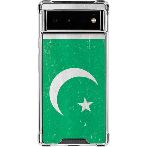 Pakistan Flag Distressed Google Pixel 6 Clear Case